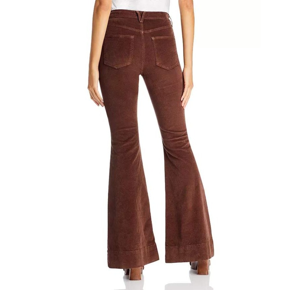 Veronica Beard Jeans Corduroy Sheridan High Rise Flare Bell Bottom Boho Retro 31 - Picture 2 of 16